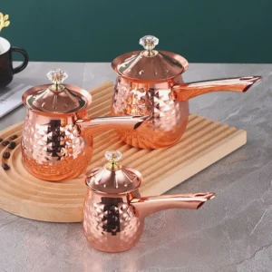 Durable Handcrafted Turkish Coffee Pot Handle Lid Melting Jug Stable Anti-slip Heating Pot Stove Top