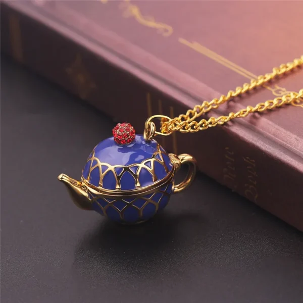 Enamel Tea Cups Jewelry Necklace on the Neck Temperament Long Pendants and Necklaces Turkish Copper Mug Costume Decoration Women - Image 3