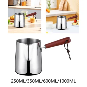 Turkish Coffee Pot with Scale Tea Kettle Milk Warmer Pot for Bar Cafe Office