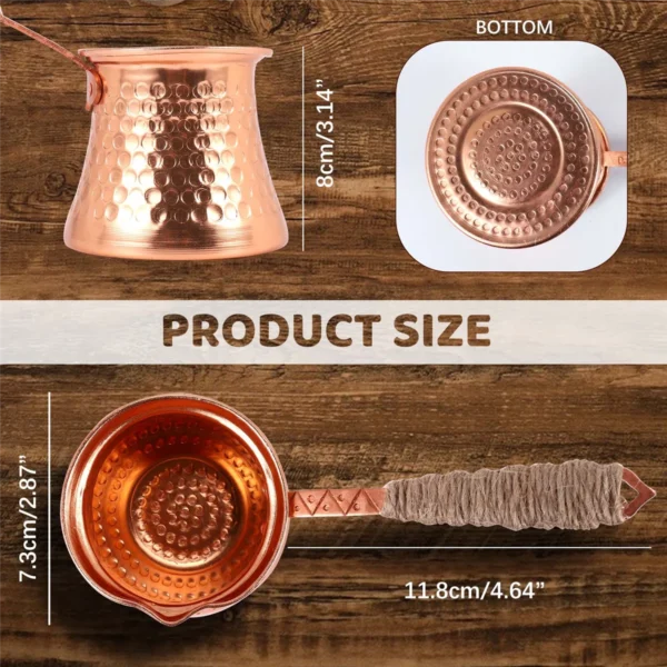 AAAF Coffee Turk Turkish Coffee Pot 320Ml Coffee Turk Turkish Copper Coffee Maker for Turk Cezve Cafeteria - Image 2